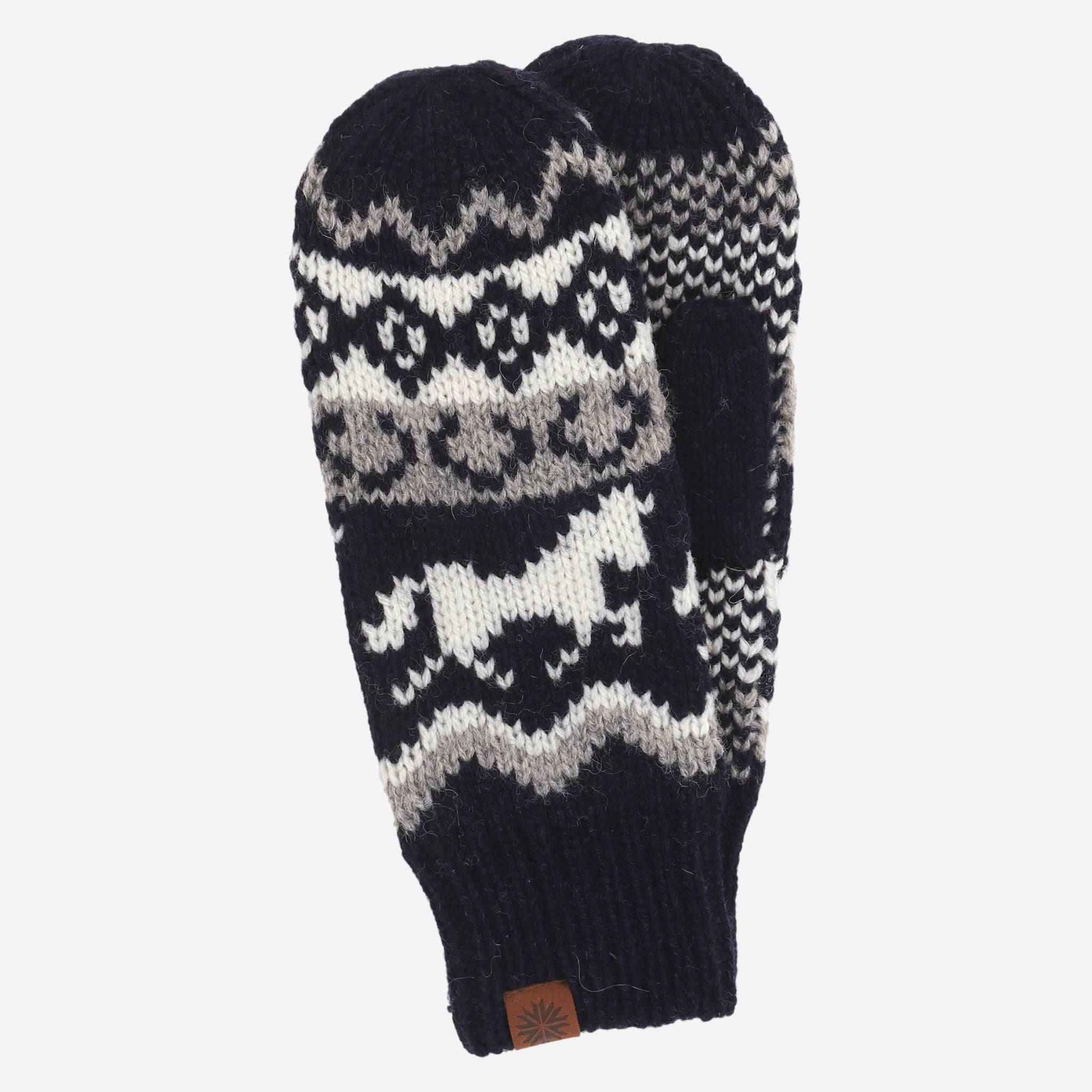 Sleipnir horse design wool mittens 